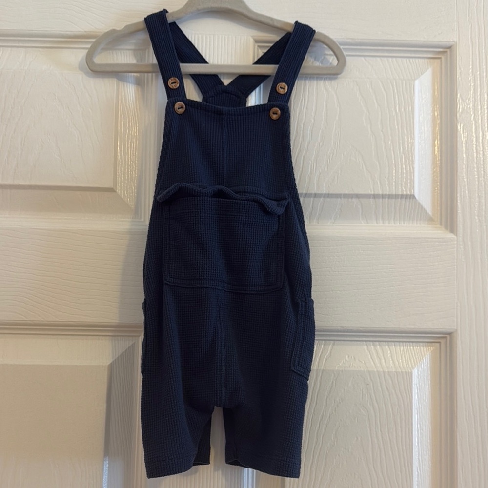 Navy Blue Overalls Wide Shoulder Straps